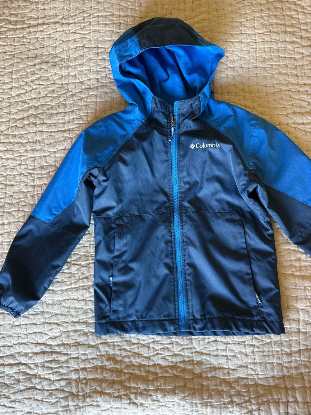 Columbia Navy and Royal Blue Hooded Kids' Jacket